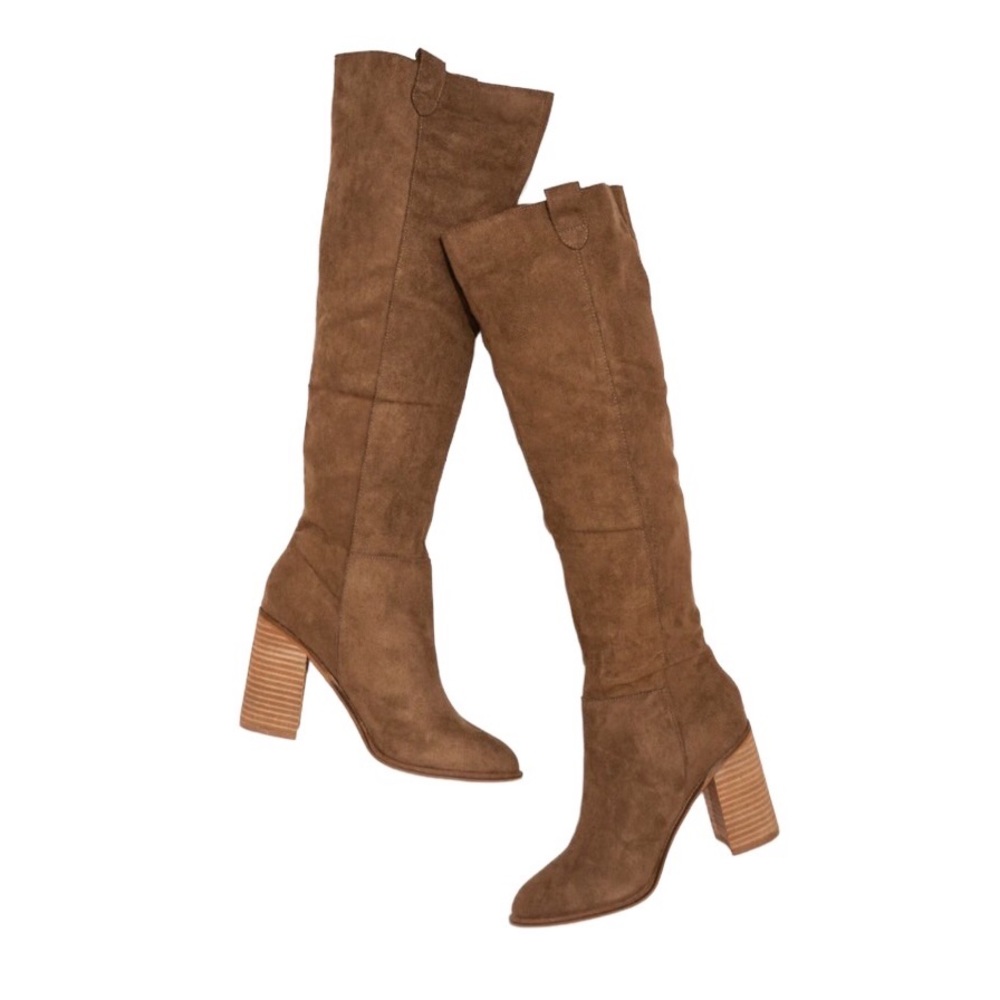 MI.IM Saint Slouch Knee Length Boots Suede Slip On Women’s Sz 9 Camel